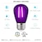 Luxrite S14 LED Edison Purple Light Bulbs 0.5W Colored Bulb for String Lights E26 Base, 4PK LR21731-4PK - alternate 4